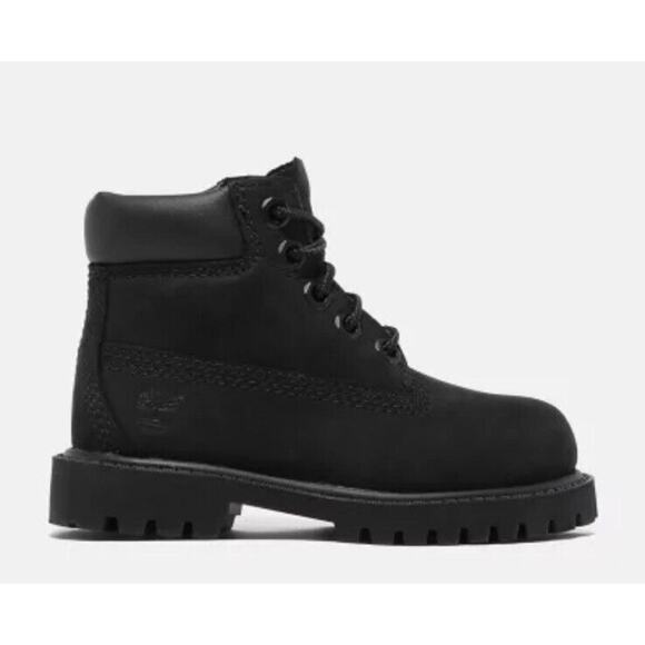 TIMBERLAND Waterproof •Toddler 5• Baby Boy Girl Premium Work Boots Black 12807 - Picture 1 of 9